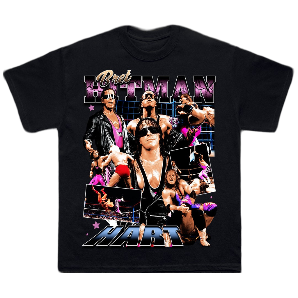 Bret Hart 90s Vintage Retro T-shirt