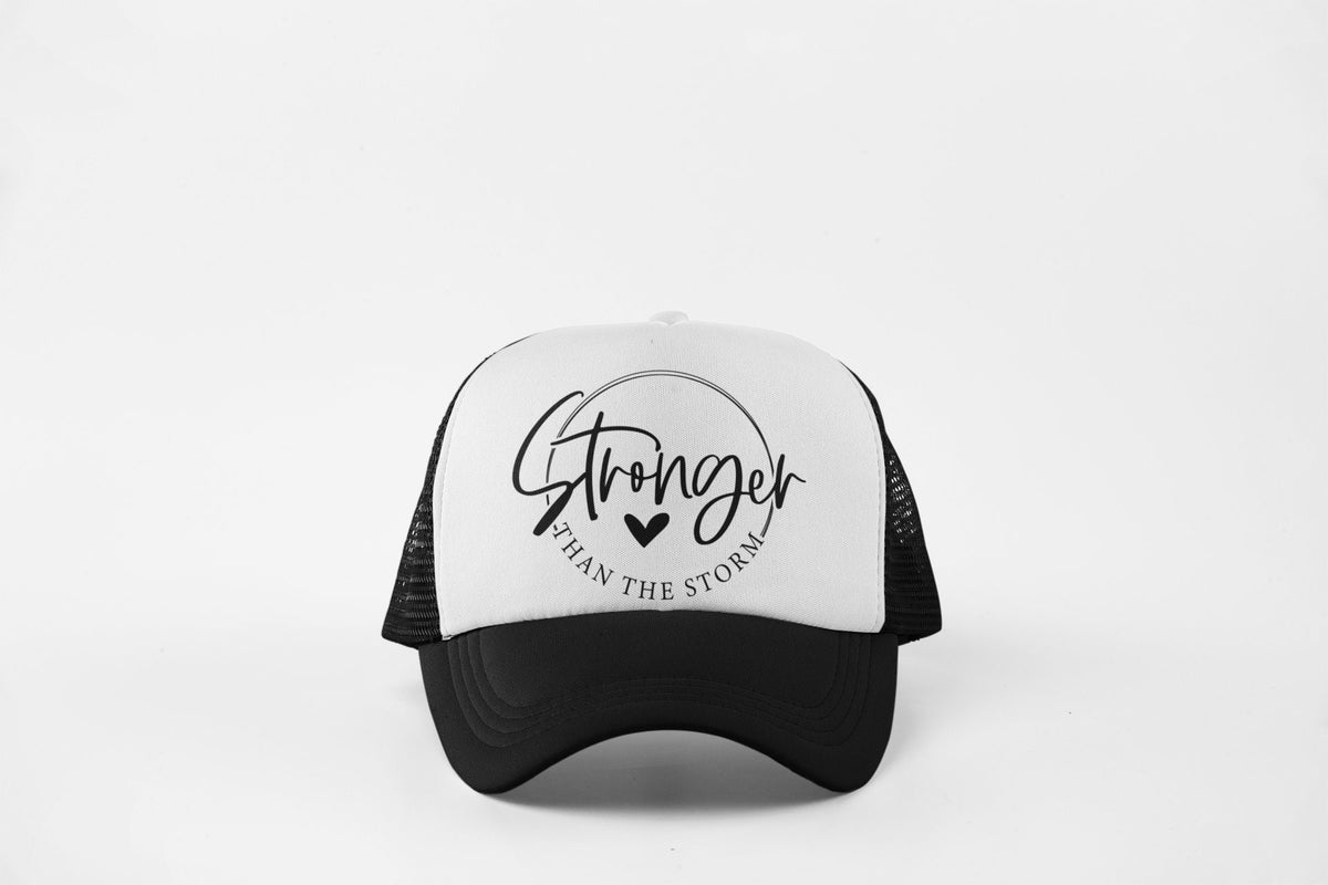 Stronger Than the Storm Embroidered Trucker Hat